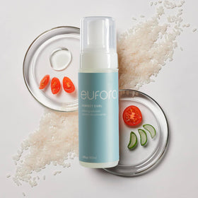 Eufora close-up of foam texture highlighting smooth, mousse-like consistency