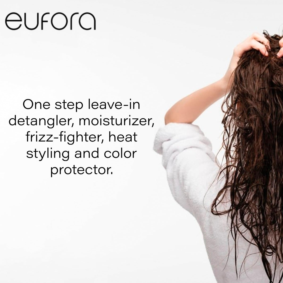 Eufora bottle with key ingredient visuals highlighting nourishment