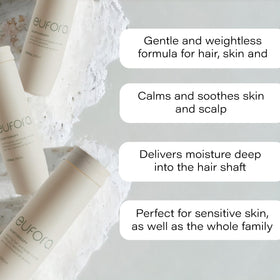 Eufora cream texture closeup highlighting lightweight, non-greasy feel