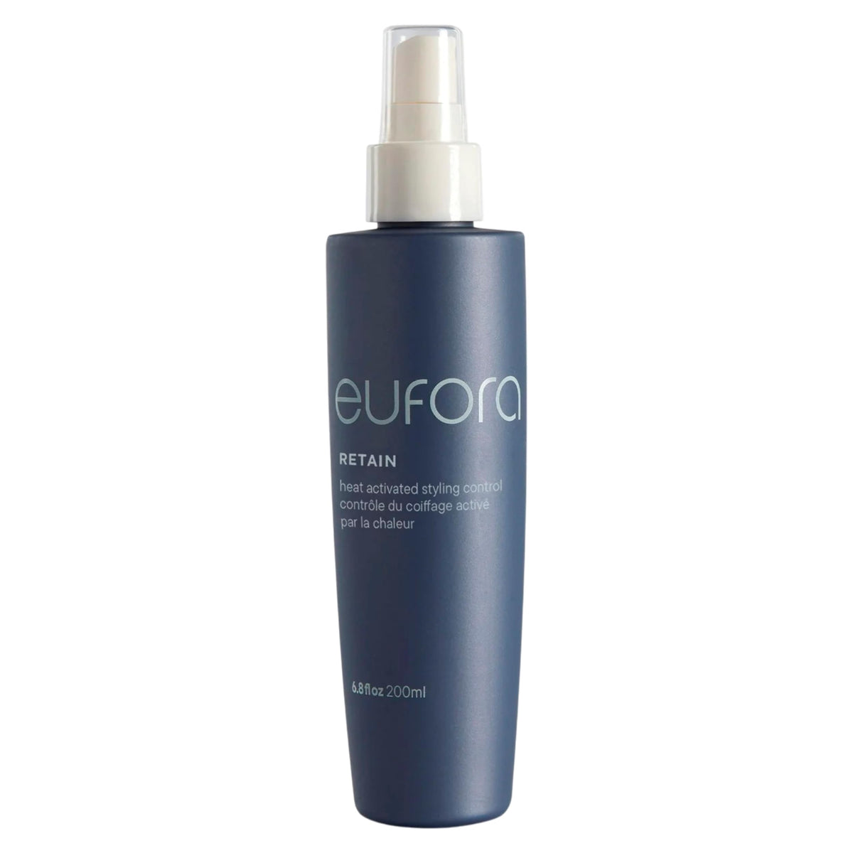 Eufora retain front packaging showing bottle and label for easy identification and styling aid