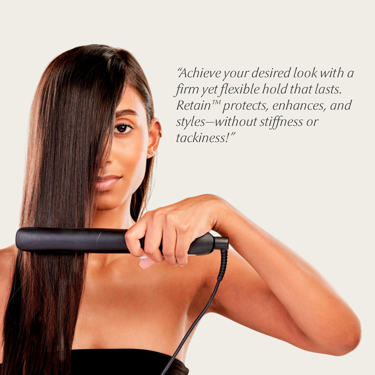 Eufora retain spray nozzle detail demonstrating controlled mist for even application benefit