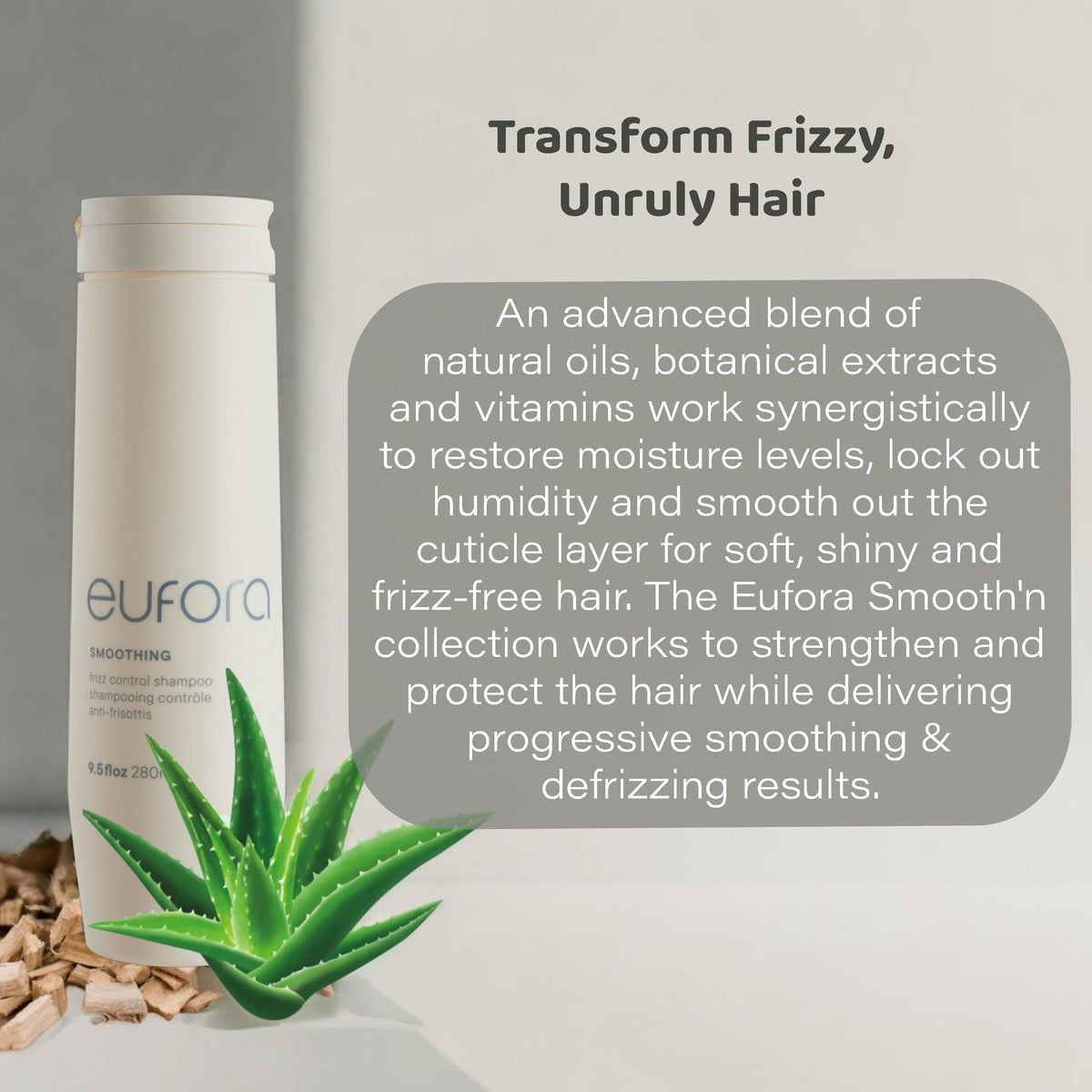 Eufora shampoo lather texture demonstrating gentle foam and easy rinsing benefit