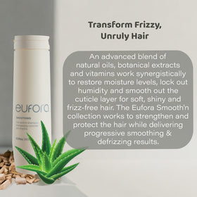 Eufora shampoo lather texture demonstrating gentle foam and easy rinsing benefit