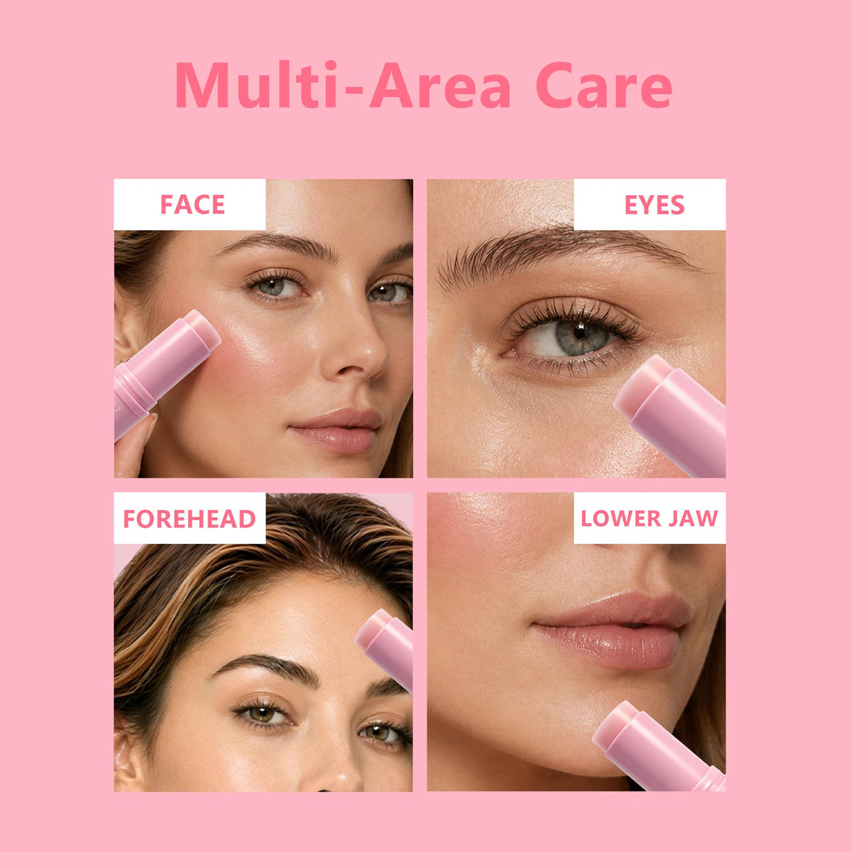 Euralissea balm stick applied to smile line, targeted moisturizing benefit