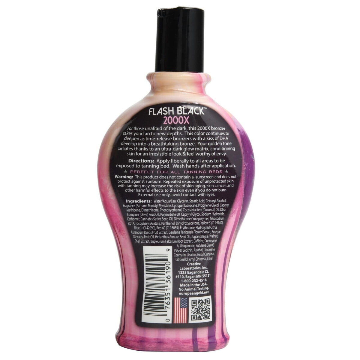 European Gold back label close-up showing ingredients and instructions for safe indoor use