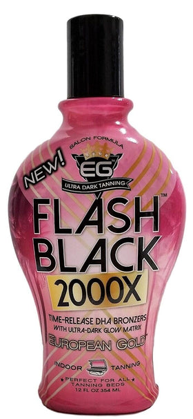 European Gold front packaging showing 12 oz bottle and branding, highlights deep bronze benefit