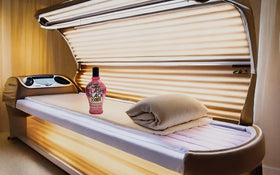 European Gold pump dispensing lotion illustrating smooth texture for easy application