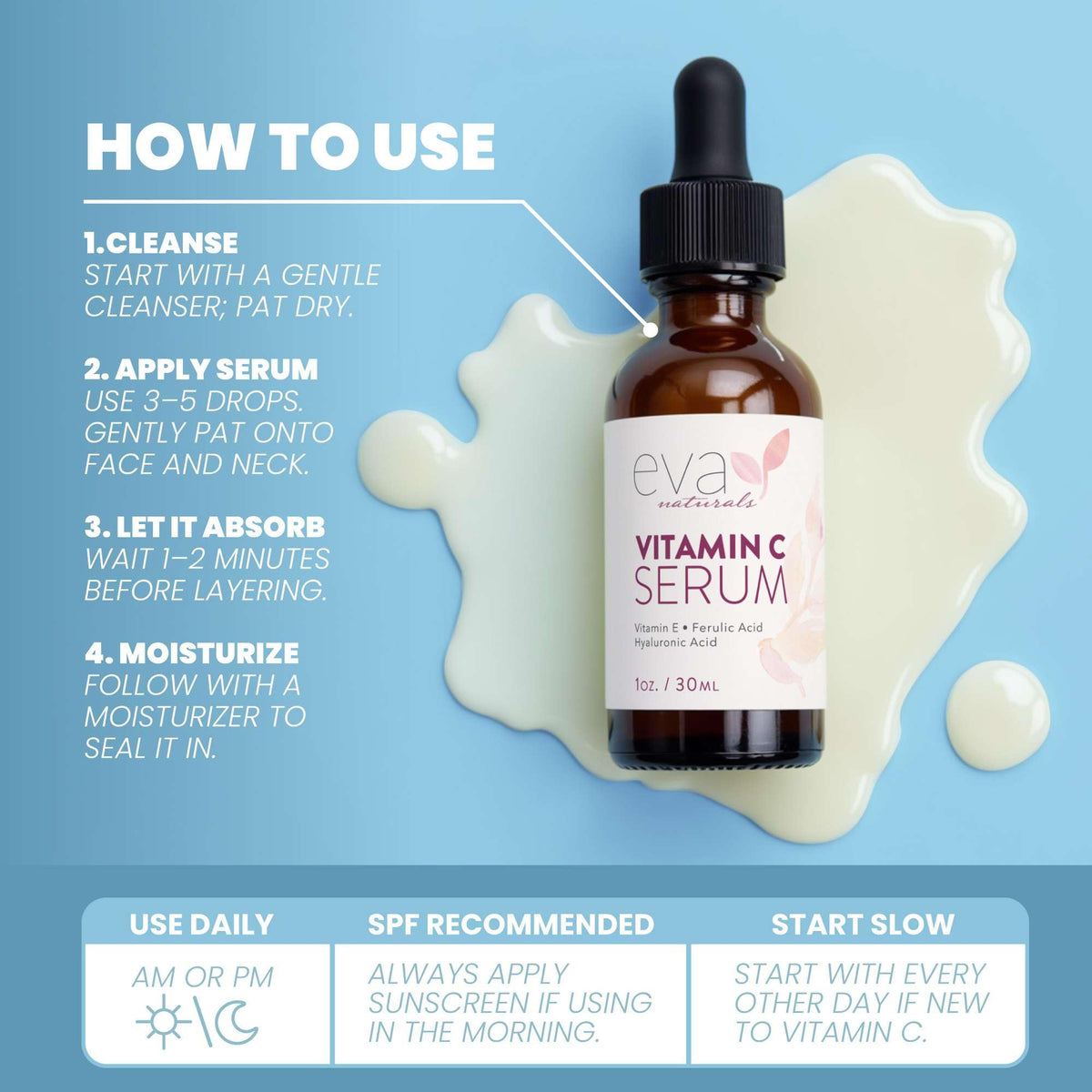 Eva Naturals one ounce bottle beside a coin to show compact size