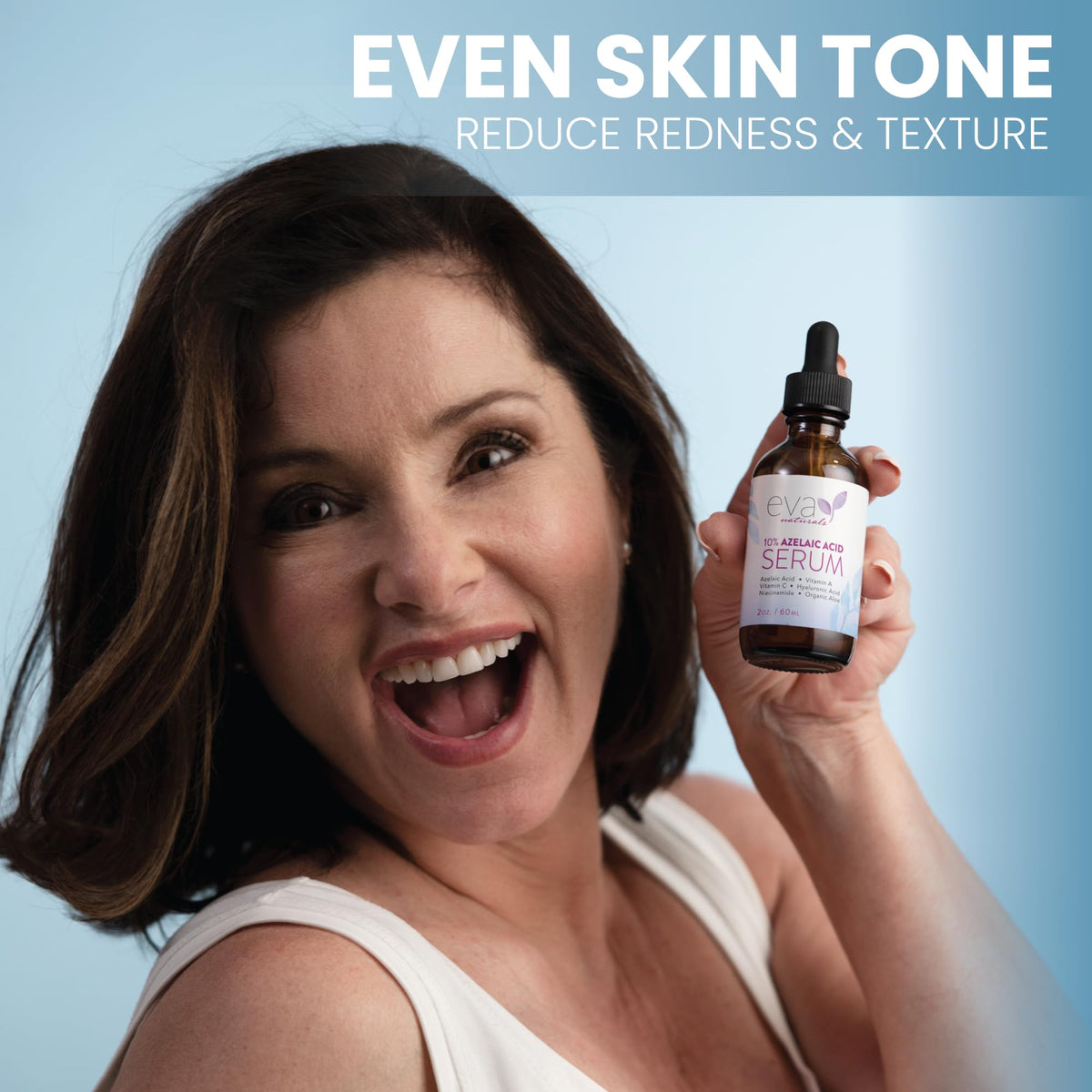 Eva Naturals bottle held in hand to show 2 oz size and travel-friendly convenience