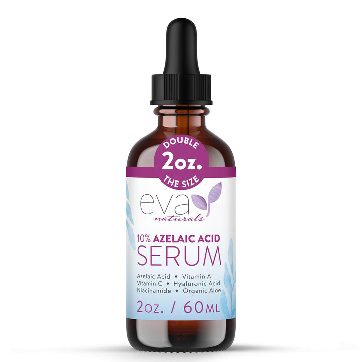 Eva Naturals front packaging showing 2 oz bottle and branding, clear cosmetic benefit