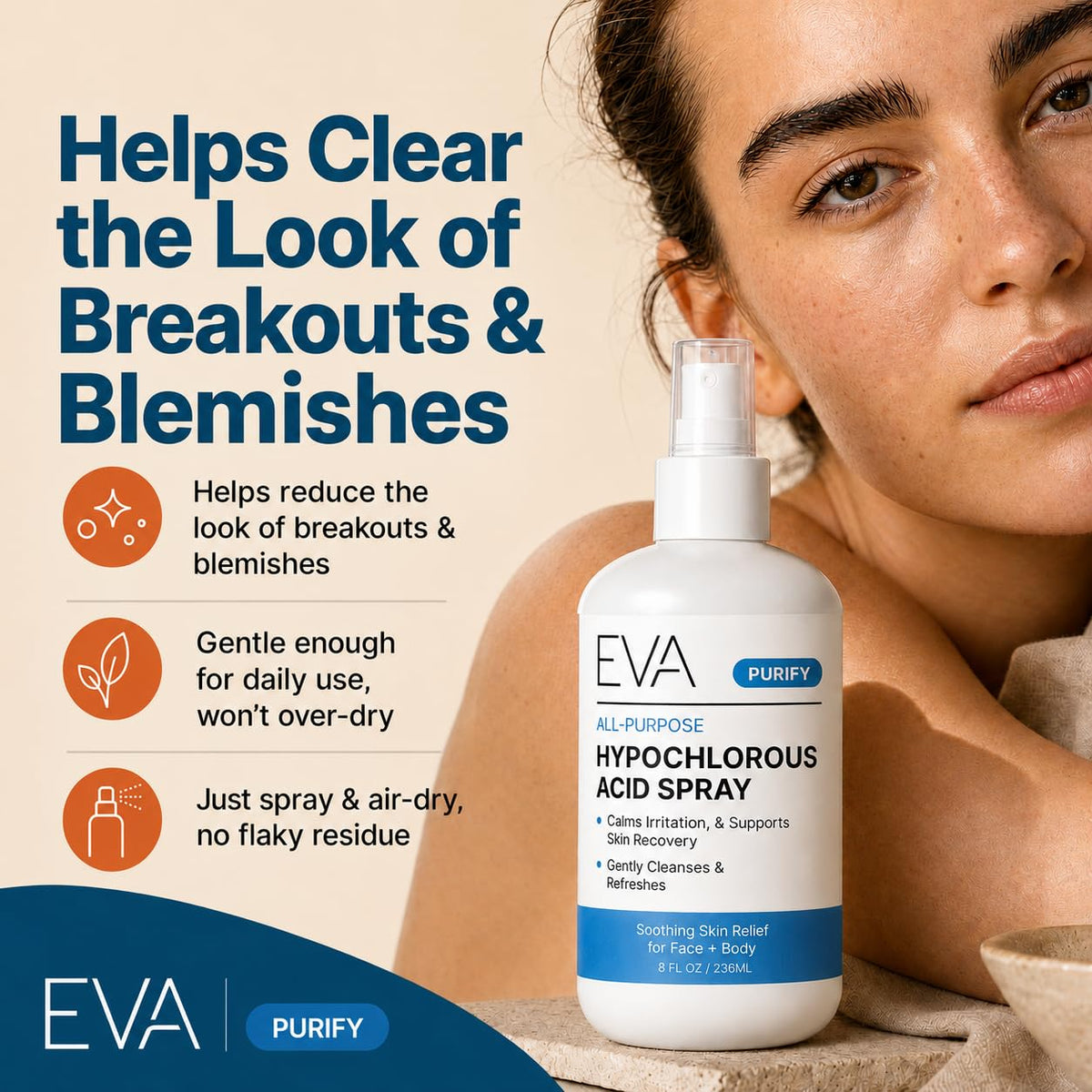 Eva Naturals baby-safe application on infant arm for gentle skin care