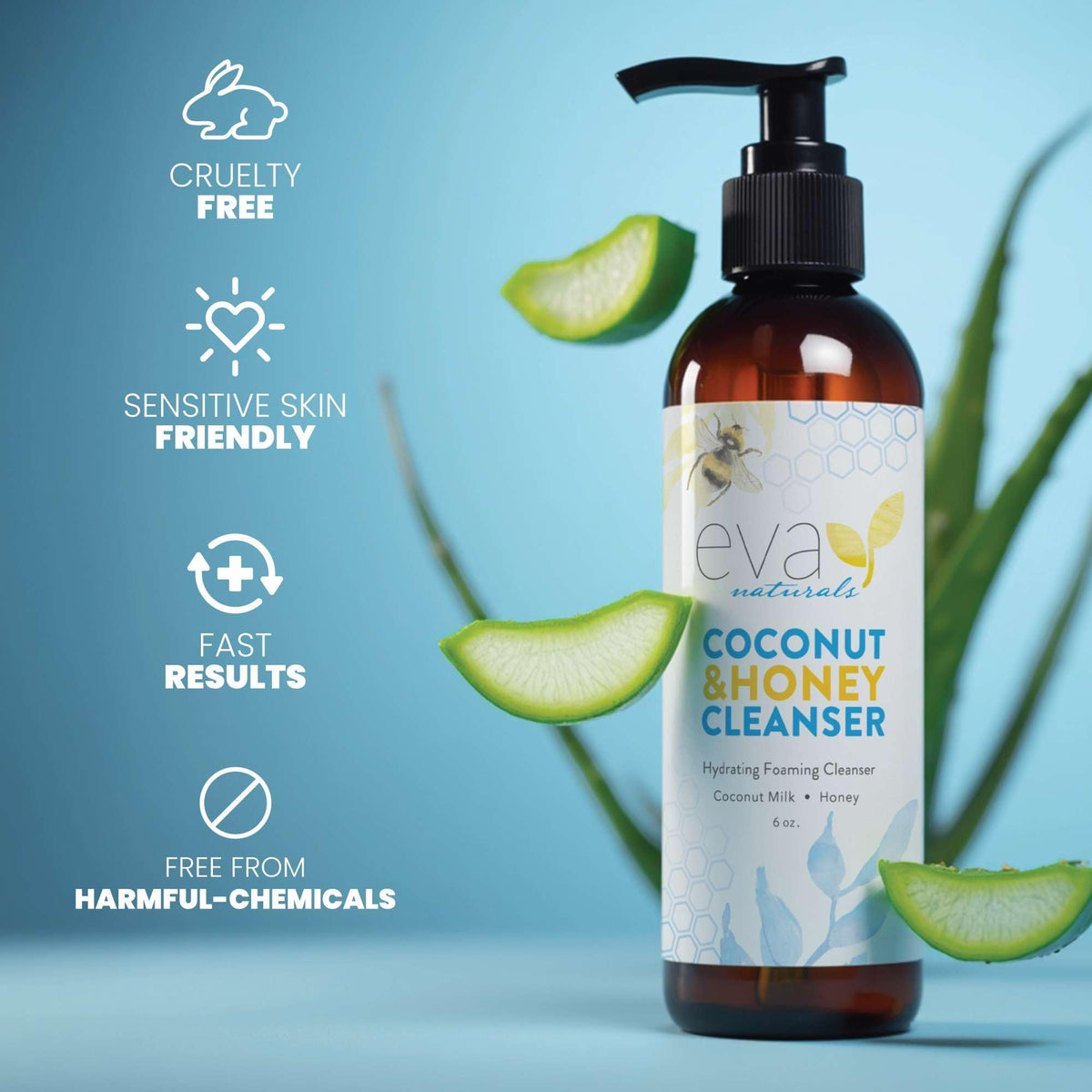 Eva Naturals before and after skin texture showing smoother skin benefit