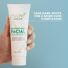 Eva Naturals bottle beside aloe and jojoba highlighting hydration