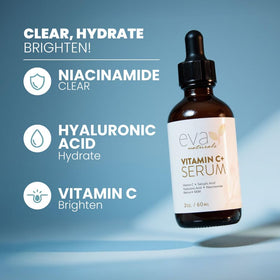 Eva Naturals dropper dispensing serum demonstrating easy application and precise dosing benefit