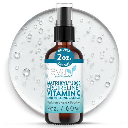 Eva Naturals front bottle showing sleek serum packaging and brand clarity