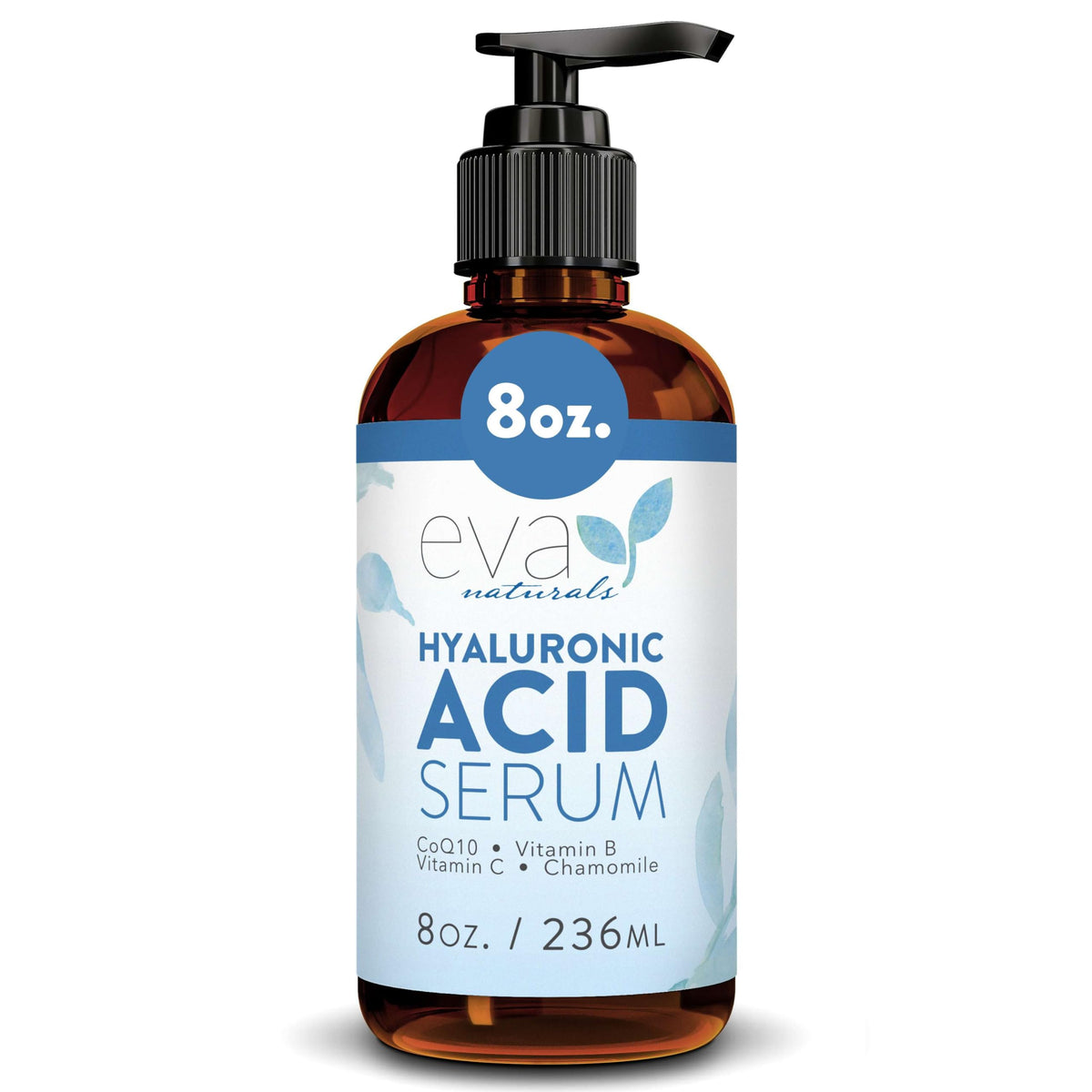 Eva Naturals front packaging showing bottle and brand for professional hydration