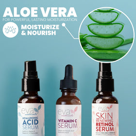Eva Naturals product label close-up revealing key ingredients and usage directions
