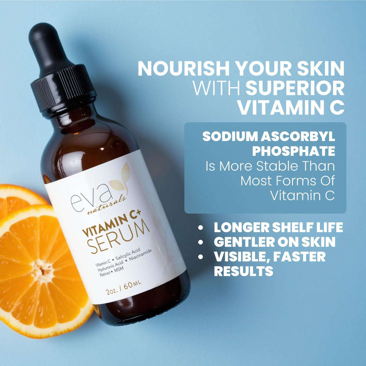 Eva Naturals label ingredients view highlighting key actives for informed ingredient benefit