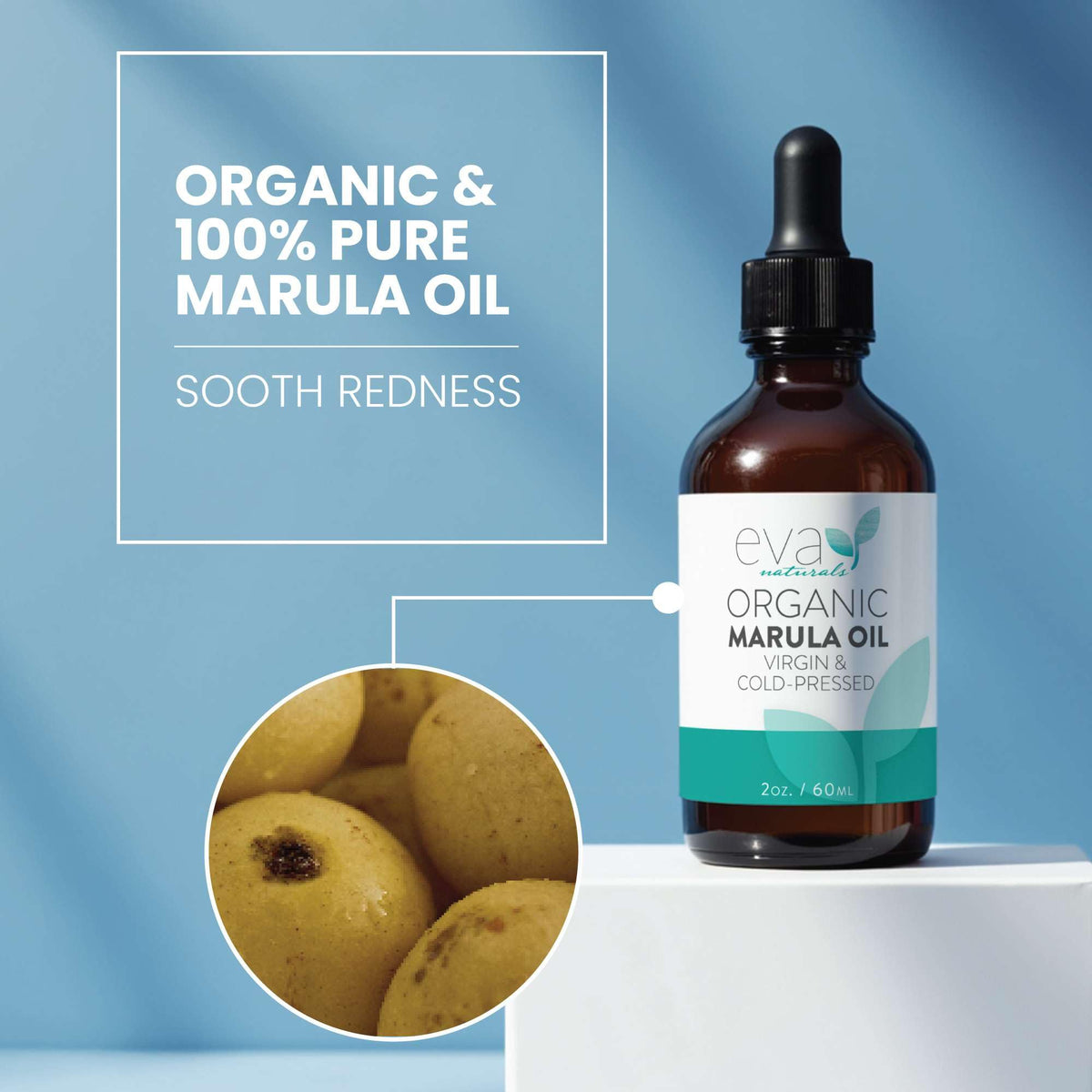 Eva Naturals marula oil used with gua sha stone for smooth facial massage glide