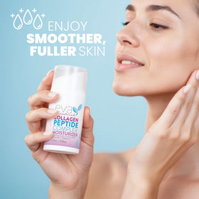 Eva Naturals dispensing cream on fingertip demonstrating easy application benefit