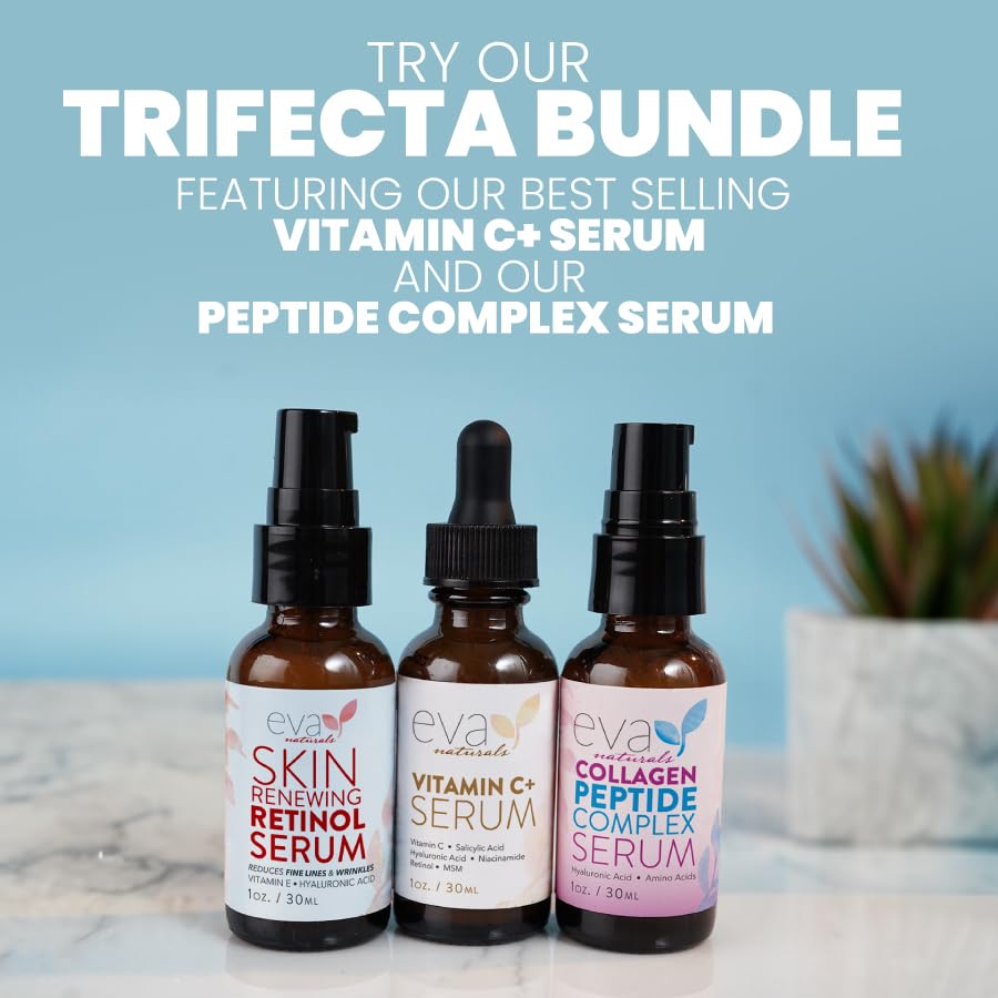 Eva Naturals applying serum to neck and jawline for lifting appearance