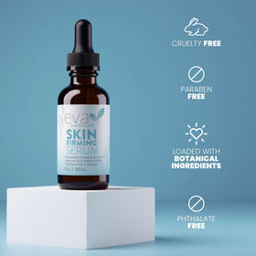 Eva Naturals oil droplets on skin emphasizing nourishing botanical hydration