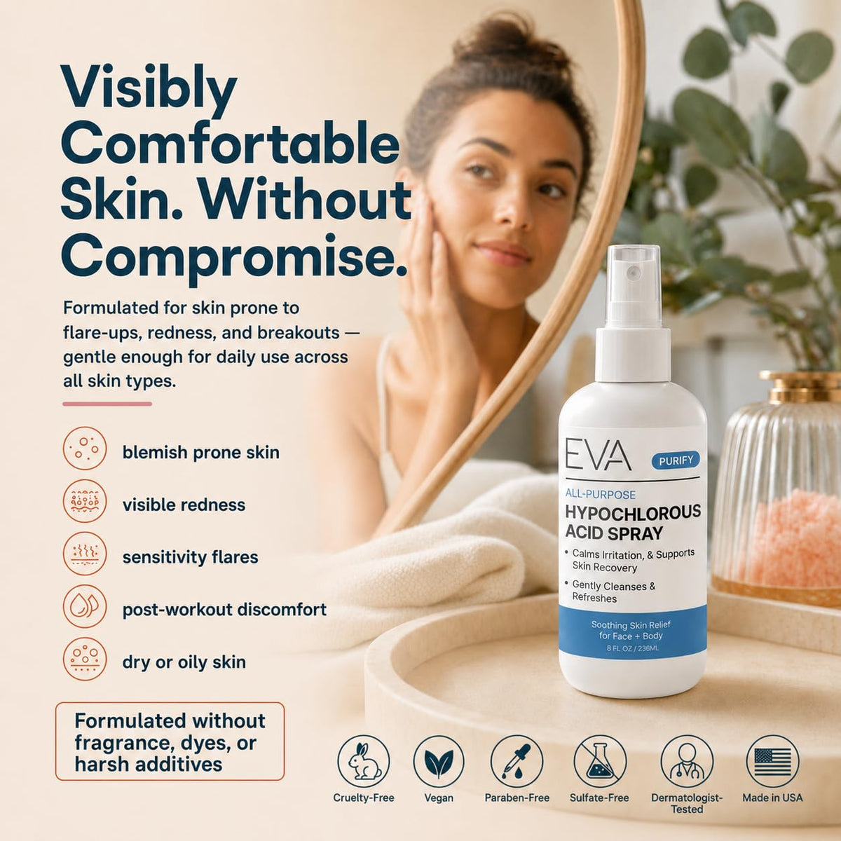 Eva Naturals used on pet toy and mat for safe household sanitizing