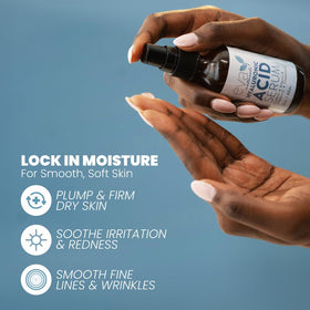 Eva Naturals pump dispenser close-up demonstrating easy, controlled application