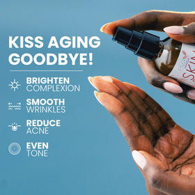 Eva Naturals illustrative before and after skin improvement visualization