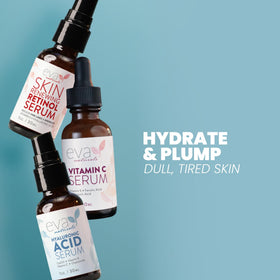Eva Naturals Retinol serum applied at night to support smoother, renewed skin