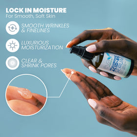 Eva Naturals dropper texture closeup showing lightweight hydrating gel
