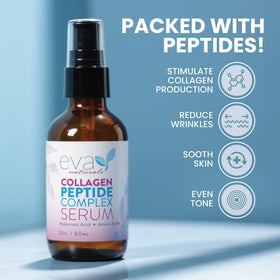 Eva Naturals serum pump dispensing a drop demonstrating easy application benefit