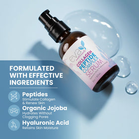 Eva Naturals serum texture on dropper demonstrating hydrating gel