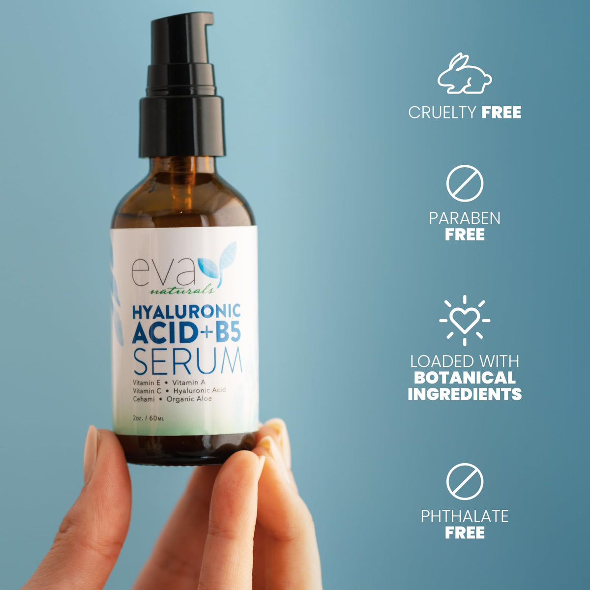 Eva Naturals layering serum under moisturizer demonstrating compatibility