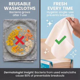 Eva Naturals single folded towel held to show XL size and convenience