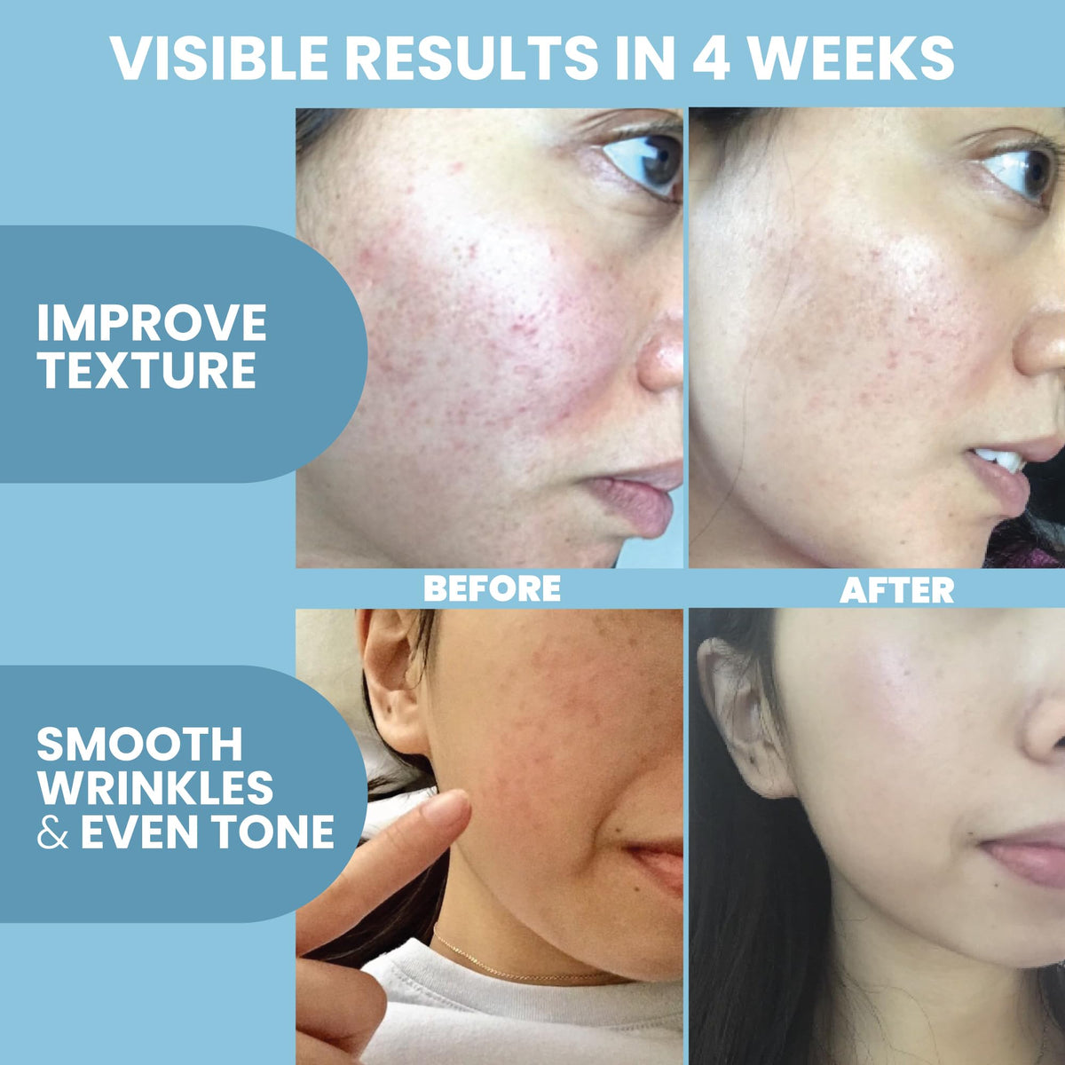 Eva Naturals close-up drop of serum on skin showing lightweight hydrating effect