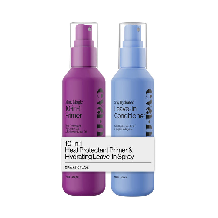 EVA·NYC front packaging showing both bottles and set benefits