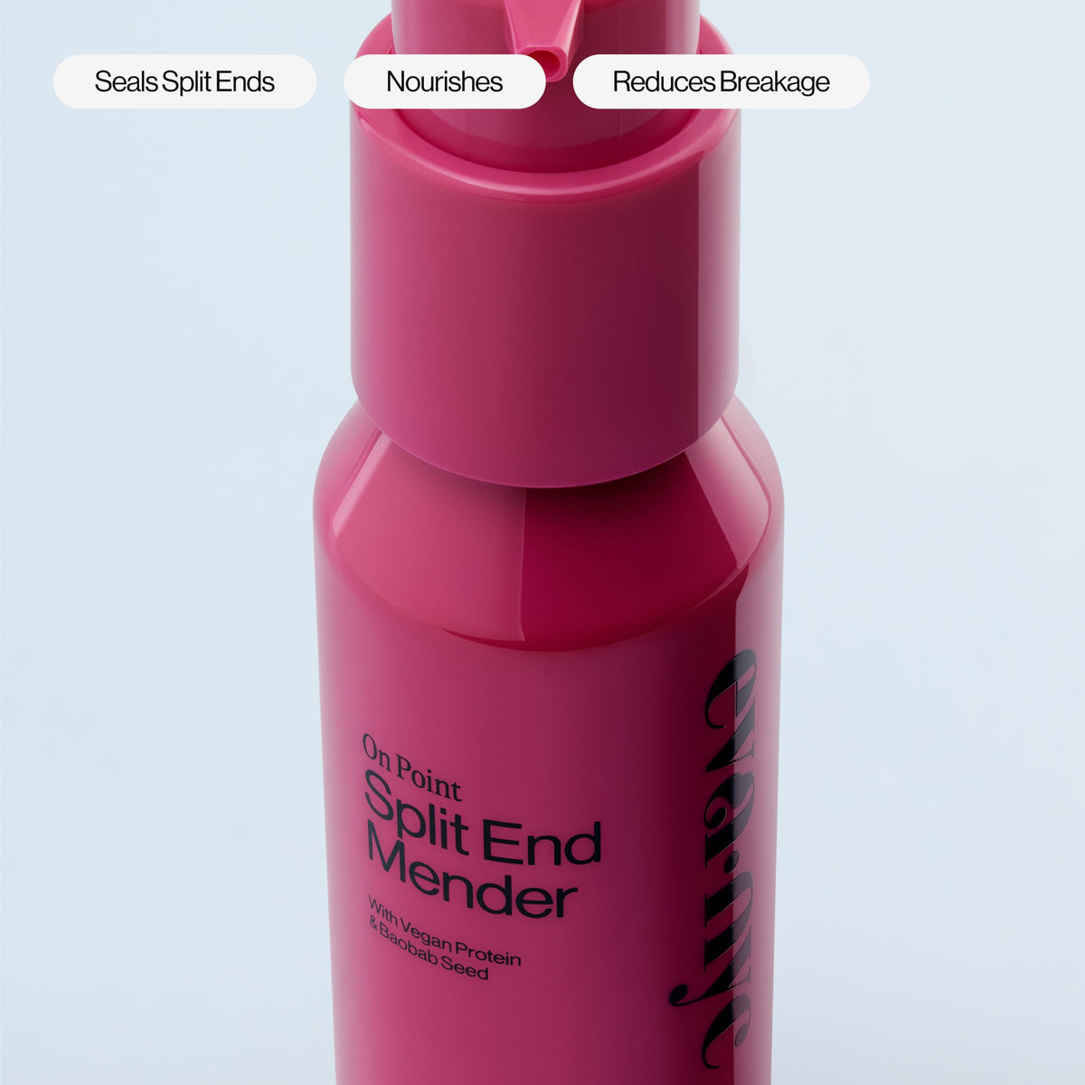EVA·NYC label close-up highlighting vegan protein and baobab benefits