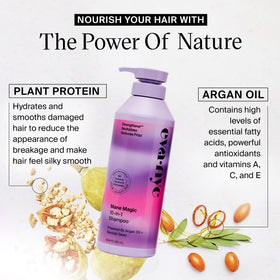 EVA·NYC pump dispensing shampoo with visible lather to show texture