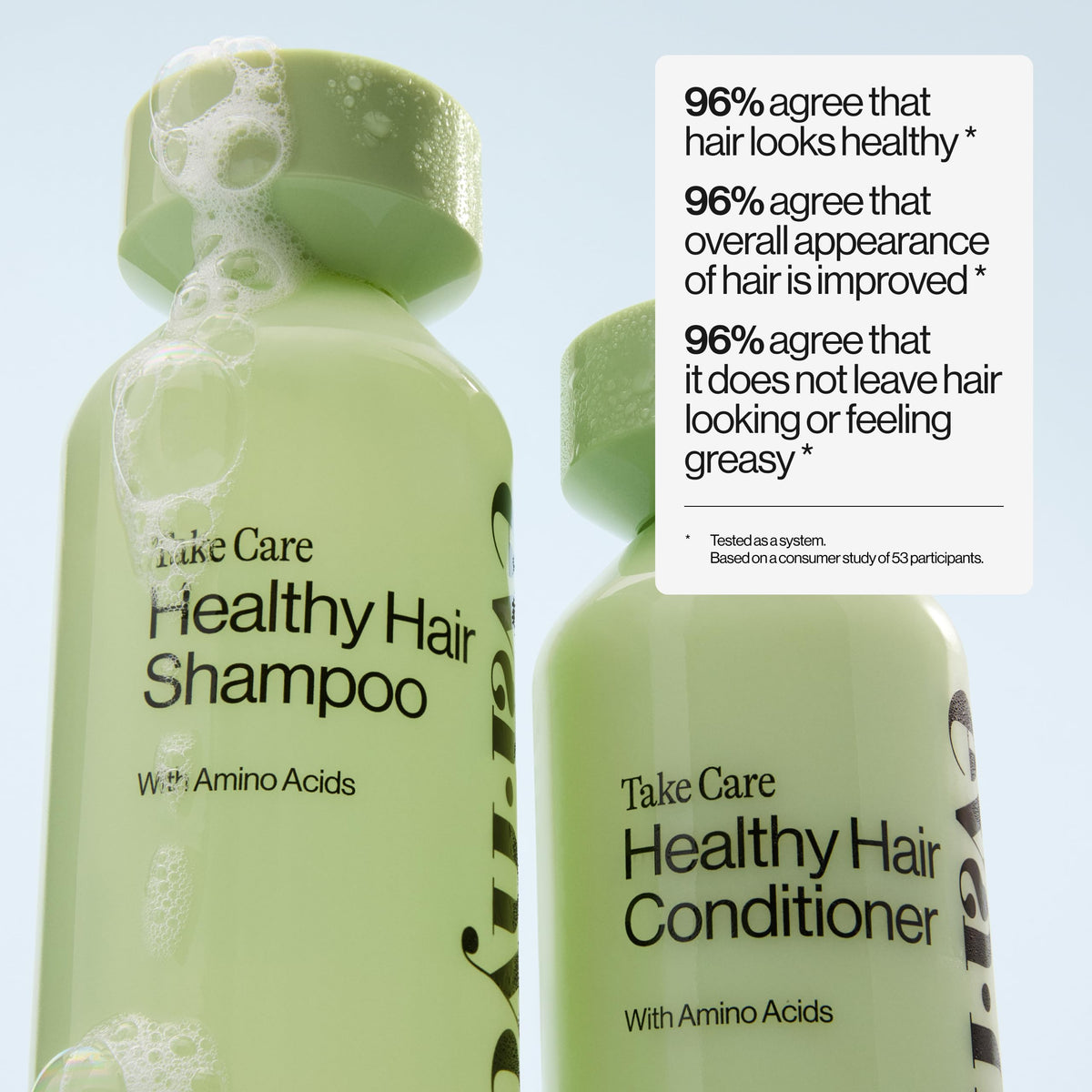 EVA·NYC shampoo foam texture close-up demonstrates gentle high-lather benefit