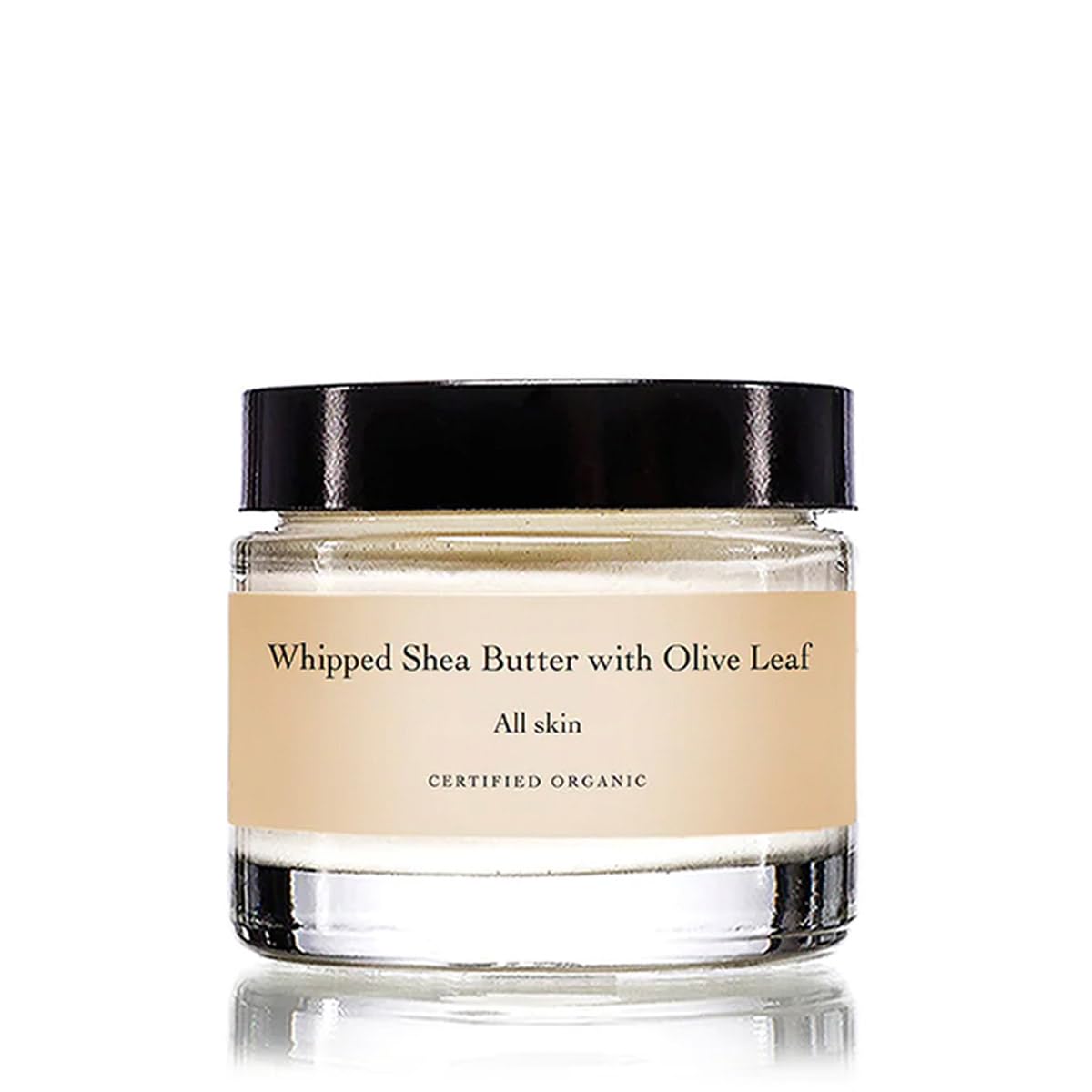 evanhealy jar front view showing organic whipped shea butter and soothing texture
