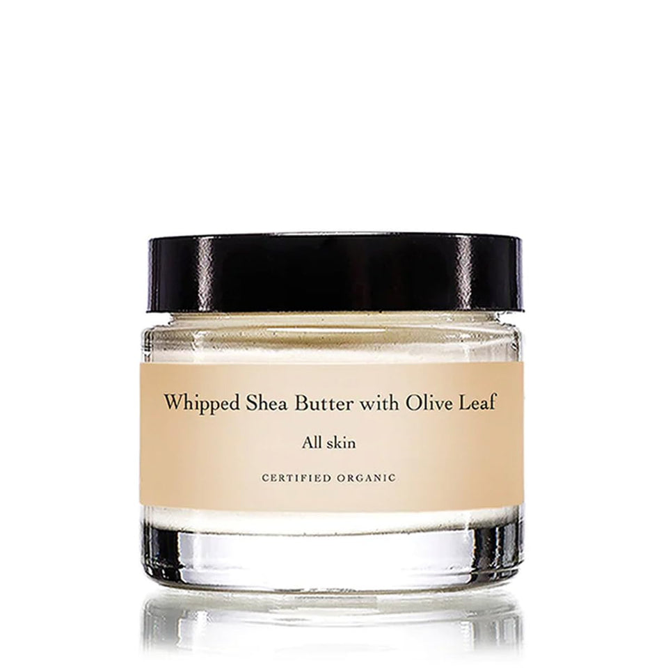 evanhealy jar front view showing organic whipped shea butter and soothing texture
