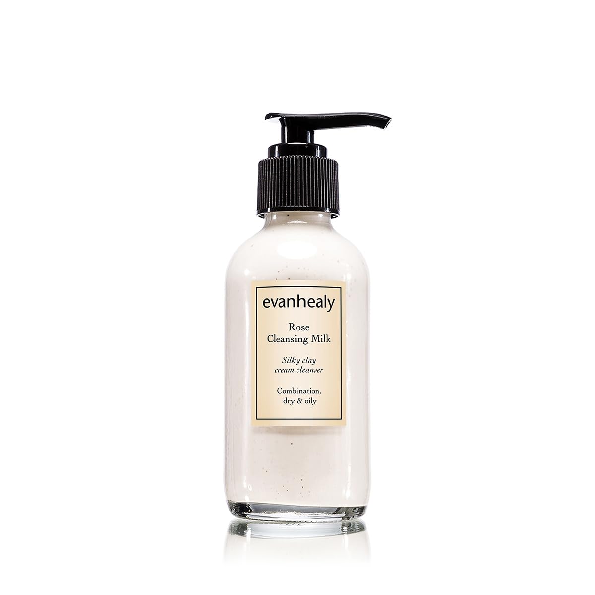 evanhealy front packaging showing bottle and brand, conveys gentle cleansing benefits