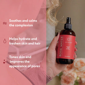 Eve Hansen close-up mist spray demonstrating fine even distribution for makeup setting
