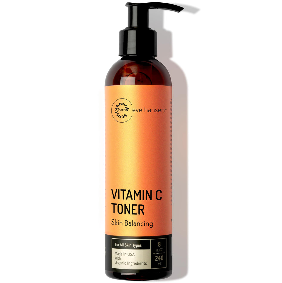 Eve Hansen front packaging showing 8 oz toner, convenient daily hydration