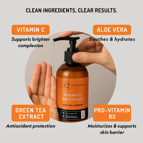 Eve Hansen gel texture on hand demonstrating lightweight feel and gentle cleanse