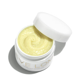 EVE LOM balm with muslin cloth flatlay highlighting included cloth and ritual benefit