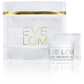 EVE LOM balm on fingertip demonstrating easy application and makeup removal