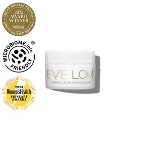 EVE LOM open balm showing rich texture that melts makeup and hydrates