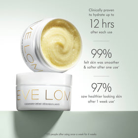 EVE LOM balm on bathroom vanity lifestyle image showing spa-like at-home routine